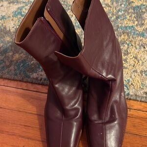 SCHUTZ Deep Burgundy Ankle Boots